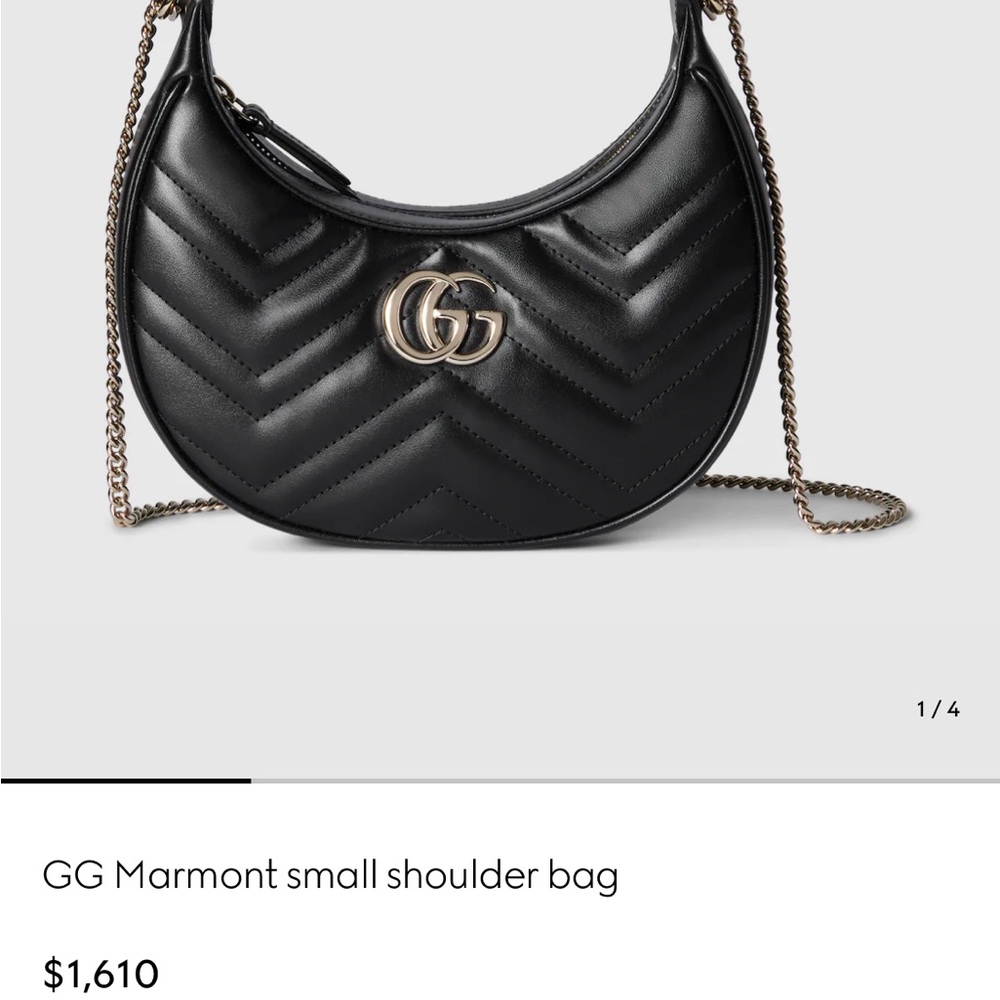 Gucci Black and Gold Shoulder Bag - Picture 6 of 6